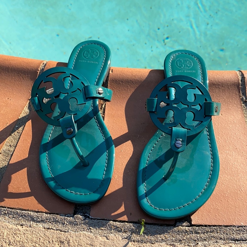 Tory Burch Miller Sandals in Turquoise - Size US 9